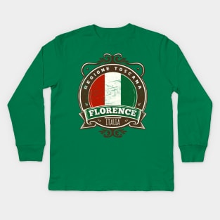 Florence ---- Italia Retro Design Kids Long Sleeve T-Shirt